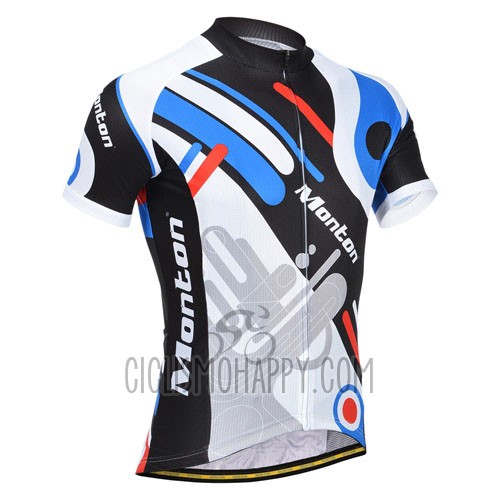 Monton Cycling Jersey Bib Short 2014 Men Short Sleeve Blue and Gray
