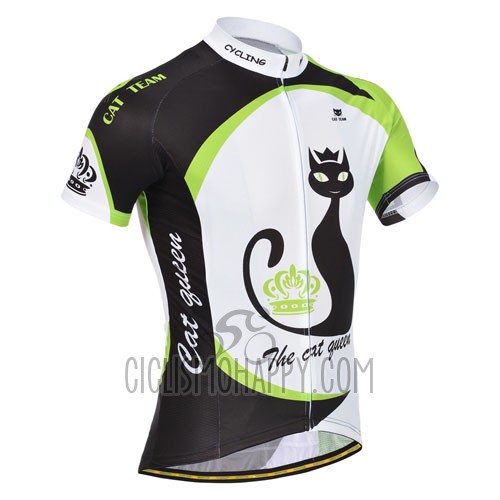 Monton Cycling Jersey Bib Short 2014 Men Short Sleeve Green and White