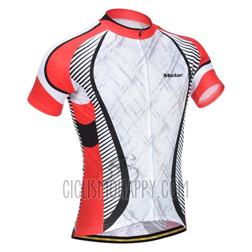 Monton Cycling Jersey Bib Short 2014 Men Short Sleeve Orange and White