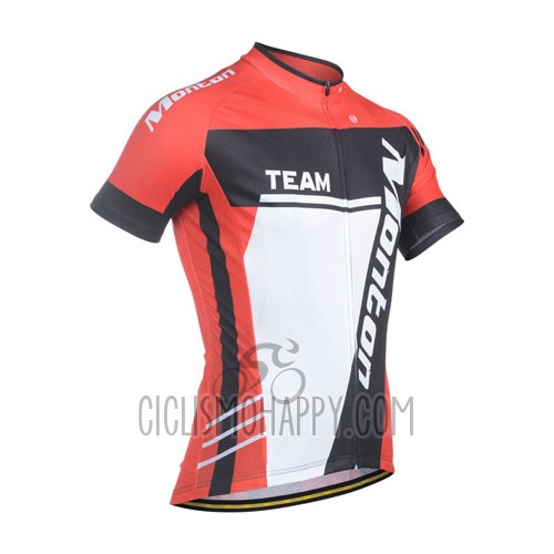 Monton Cycling Jersey Bib Short 2014 Men Short Sleeve White Red