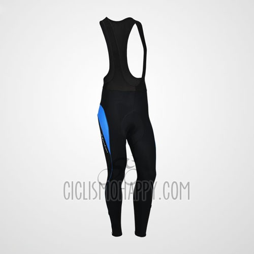 Monton Cycling Jersey Bib Tight 2014 Men Long Sleeve Black and Blue