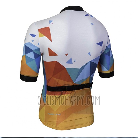 Nalini Ahs Discesa Cycling Jersey Bib Short 2018 Men Short Sleeve White and Orange