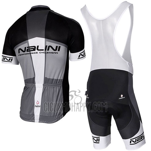 Nalini Artico Cycling Jersey Bib Short 2017 Men Short Sleeve Gray and Black