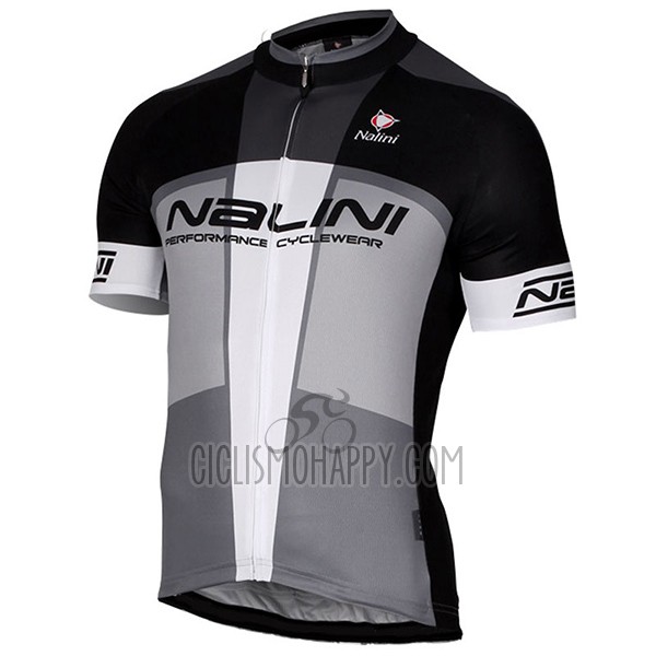 Nalini Artico Cycling Jersey Bib Short 2017 Men Short Sleeve Gray and Black