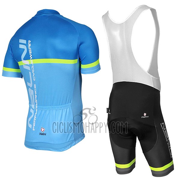Nalini Brivio Cycling Jersey Bib Short 2017 Men Short Sleeve Blue