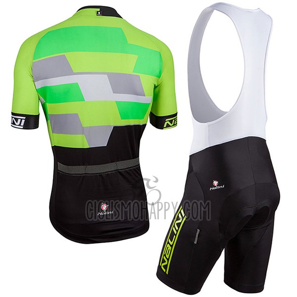 Nalini Cervino Cycling Jersey Bib Short 2017 Men Short Sleeve Green and Black
