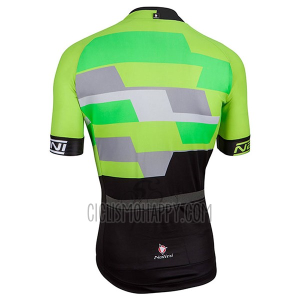 Nalini Cervino Cycling Jersey Bib Short 2017 Men Short Sleeve Green and Black