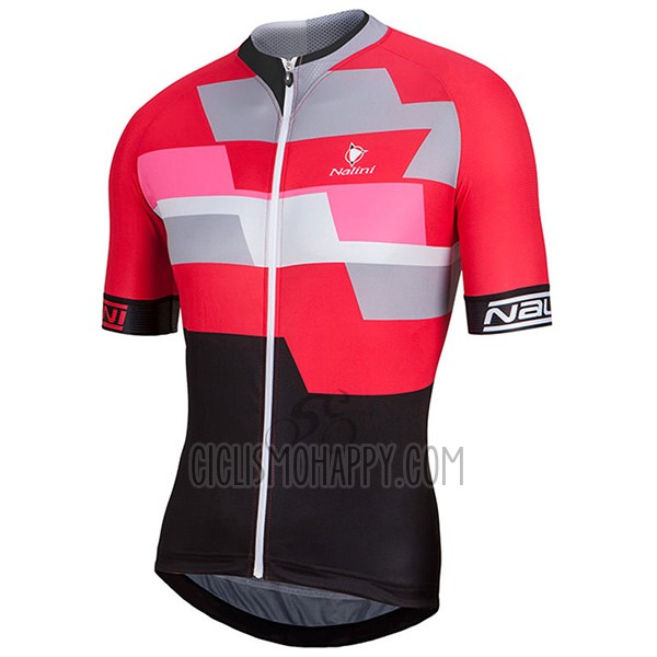 Nalini Cervino Cycling Jersey Bib Short 2017 Men Short Sleeve Red and Black