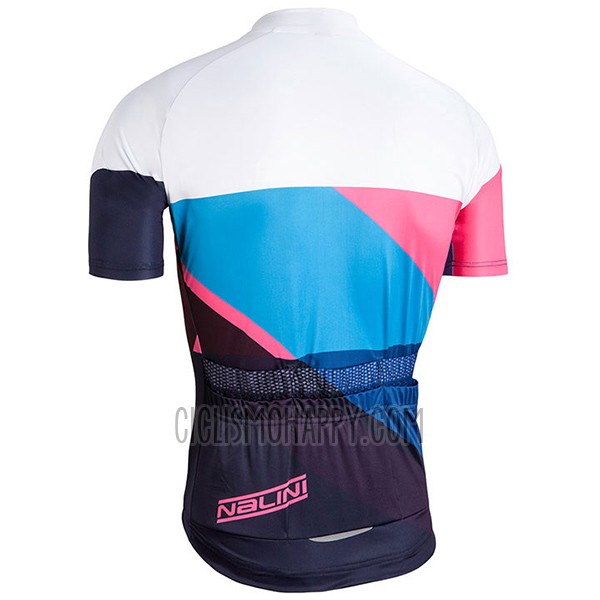 Nalini Champion Cycling Jersey Bib Short 2017 Men Short Sleeve Blue and White