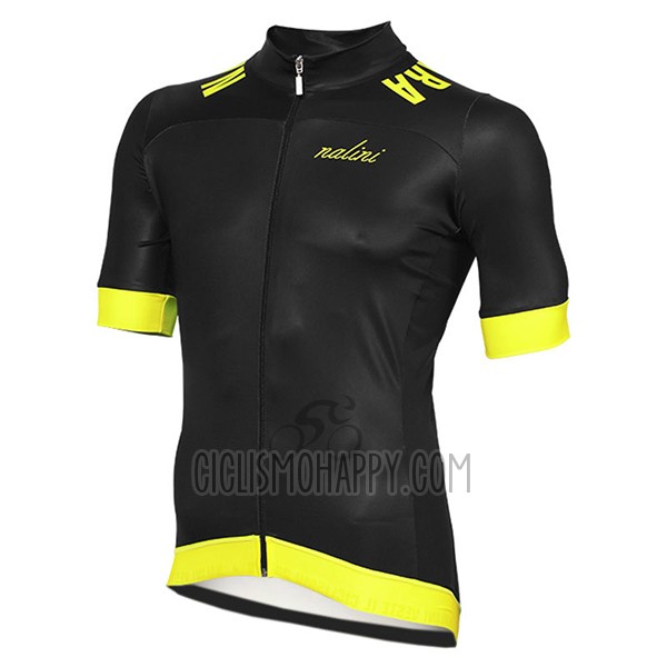 Nalini Curva Mavone Cycling Jersey Bib Short 2017 Men Short Sleeve Black