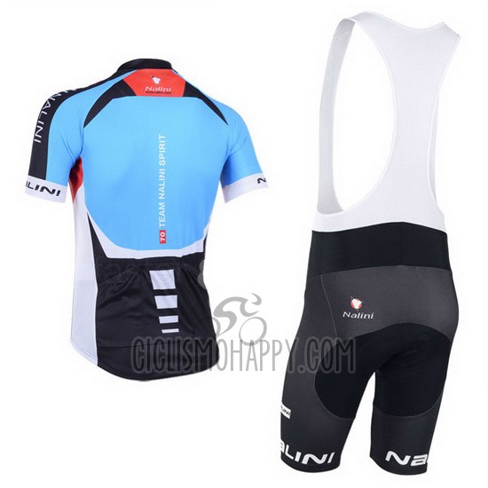 Nalini Cycling Jersey Bib Short 2013 Men Short Sleeve Black and Sky Blue