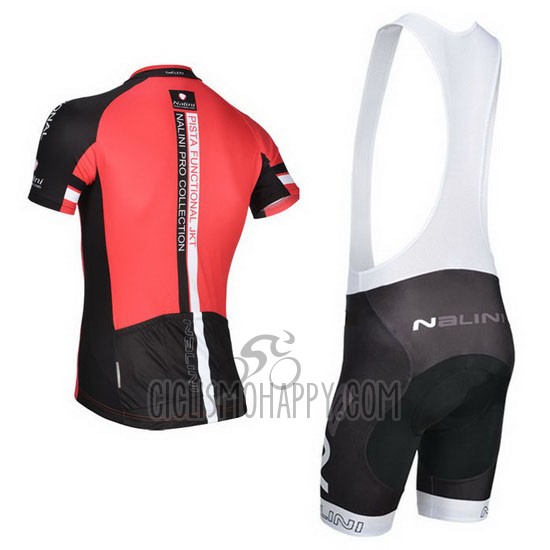 Nalini Cycling Jersey Bib Short 2014 Men Short Sleeve Black and Red