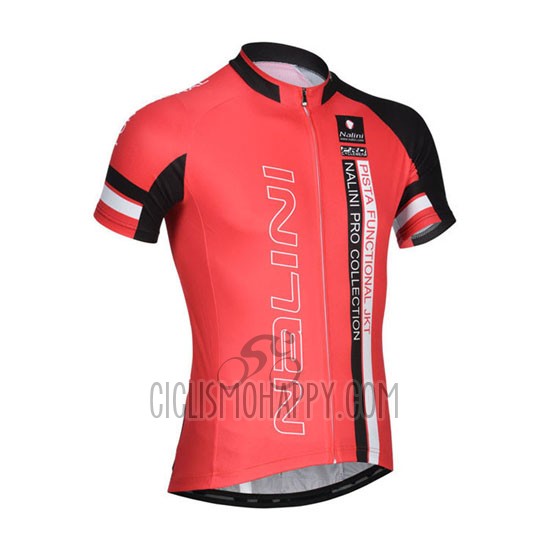 Nalini Cycling Jersey Bib Short 2014 Men Short Sleeve Black and Red