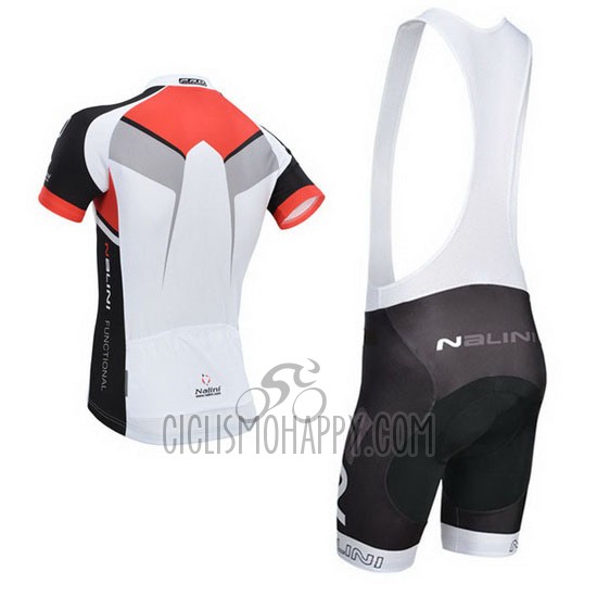 Nalini Cycling Jersey Bib Short 2014 Men Short Sleeve Red and White