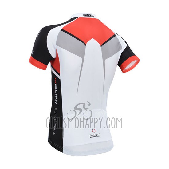Nalini Cycling Jersey Bib Short 2014 Men Short Sleeve Red and White