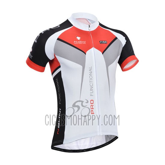 Nalini Cycling Jersey Bib Short 2014 Men Short Sleeve Red and White