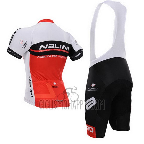 Nalini Cycling Jersey Bib Short 2015 Men Short Sleeve Red and White