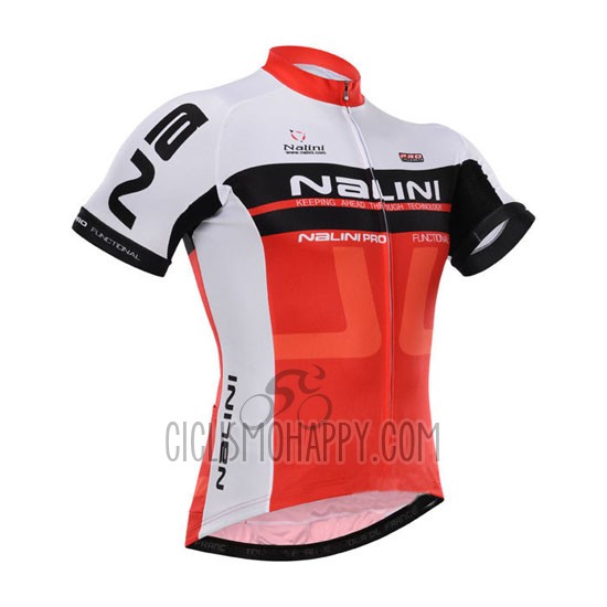 Nalini Cycling Jersey Bib Short 2015 Men Short Sleeve Red and White