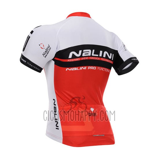 Nalini Cycling Jersey Bib Short 2015 Men Short Sleeve Red and White