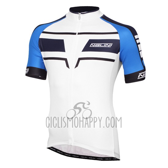 Nalini Cycling Jersey Bib Short 2016 Men Short Sleeve Blue and White