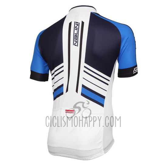 Nalini Cycling Jersey Bib Short 2016 Men Short Sleeve Blue and White