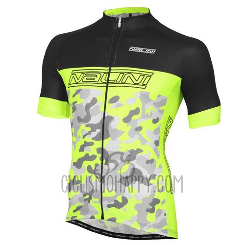 Nalini Cycling Jersey Bib Short 2016 Men Short Sleeve Green and Black