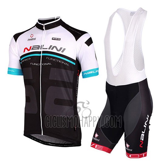 Nalini Cycling Jersey Bib Short 2018 Men Short Sleeve White and Black