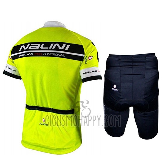 Nalini Cycling Jersey Bib Short 2019 Men Short Sleeve Black Bright Green