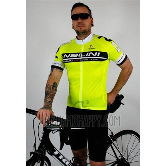Nalini Cycling Jersey Bib Short 2019 Men Short Sleeve Black Bright Green