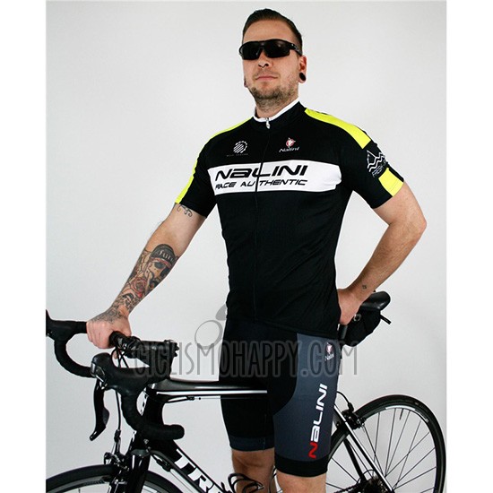 Nalini Cycling Jersey Bib Short 2019 Men Short Sleeve Black Yellow