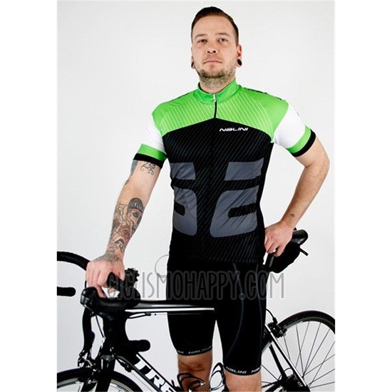 Nalini Cycling Jersey Bib Short 2019 Men Short Sleeve Green Black