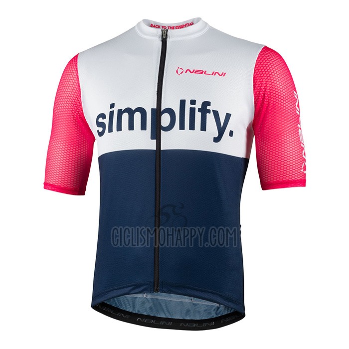Nalini Cycling Jersey Bib Short 2022 Men Short Sleeve Blue Pink