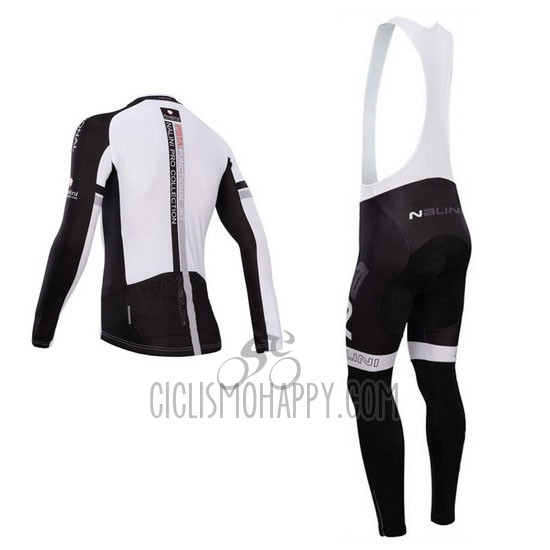 Nalini Cycling Jersey Bib Tight 2014 Men Long Sleeve Black and Red