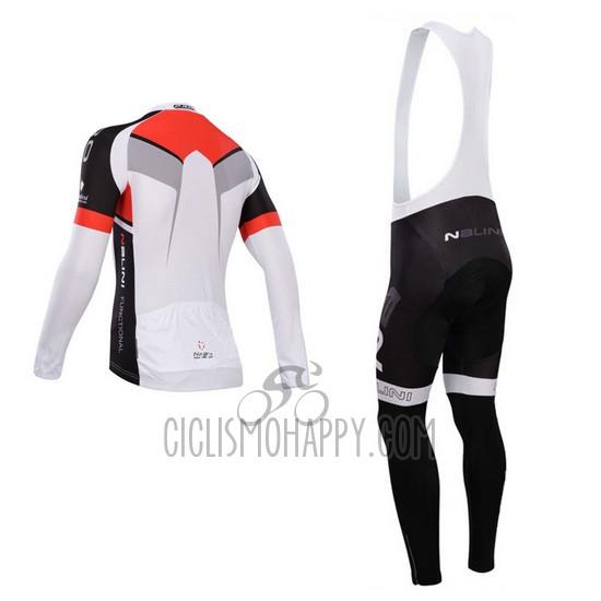 Nalini Cycling Jersey Bib Tight 2014 Men Long Sleeve Black and White