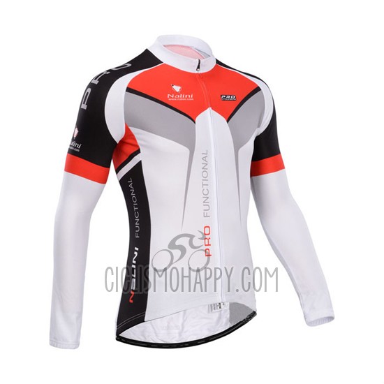 Nalini Cycling Jersey Bib Tight 2014 Men Long Sleeve Black and White