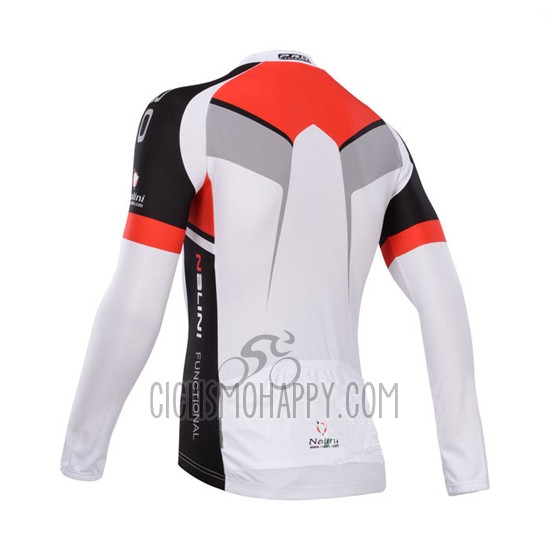 Nalini Cycling Jersey Bib Tight 2014 Men Long Sleeve Black and White