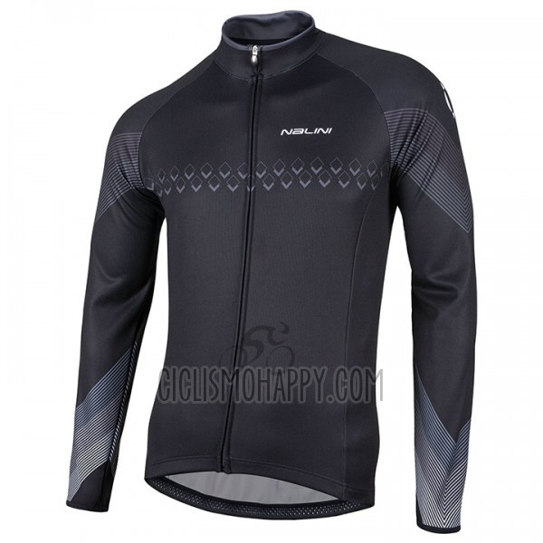 Nalini Cycling Jersey Bib Tight 2017 Men Long Sleeve Black