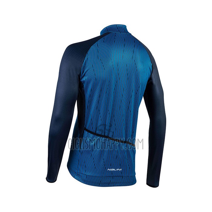 Nalini Cycling Jersey Bib Tight 2021 Men Long Sleeve Blue