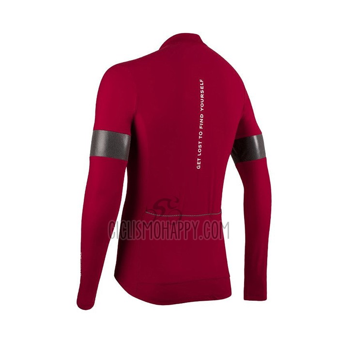 Nalini Cycling Jersey Bib Tight 2021 Men Long Sleeve Deep Red