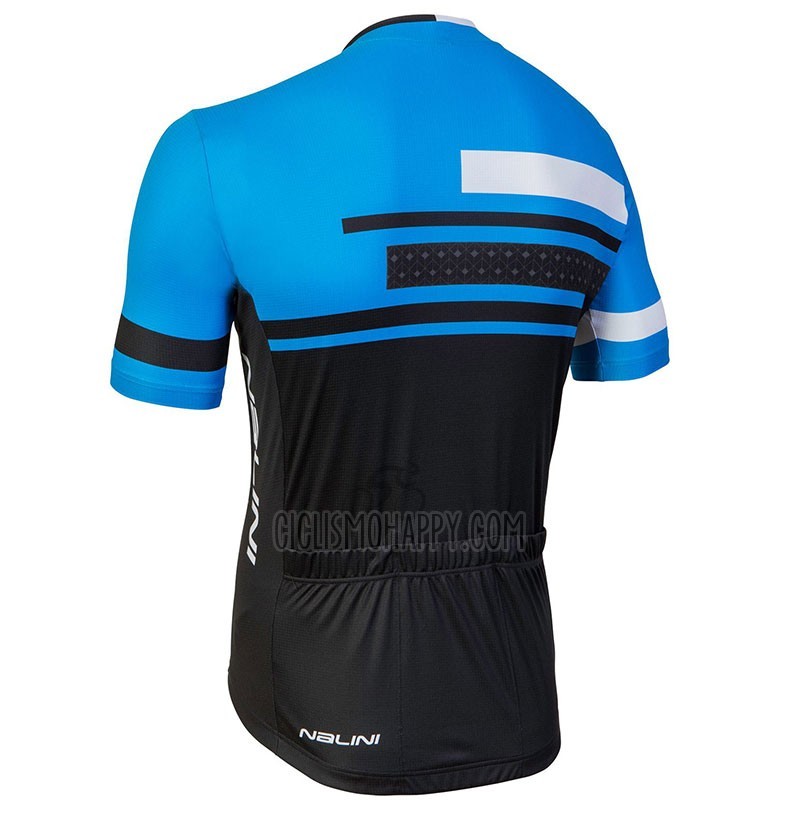 Nalini Fatica Cycling Jersey Bib Short 2018 Men Short Sleeve Blue