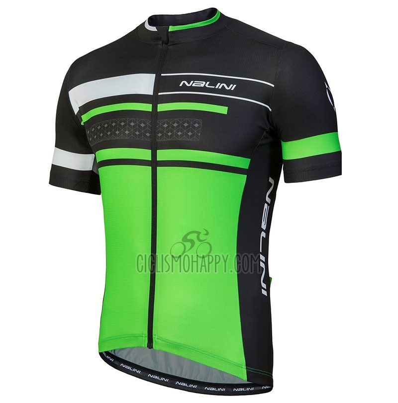 Nalini Fatica Cycling Jersey Bib Short 2018 Men Short Sleeve Green