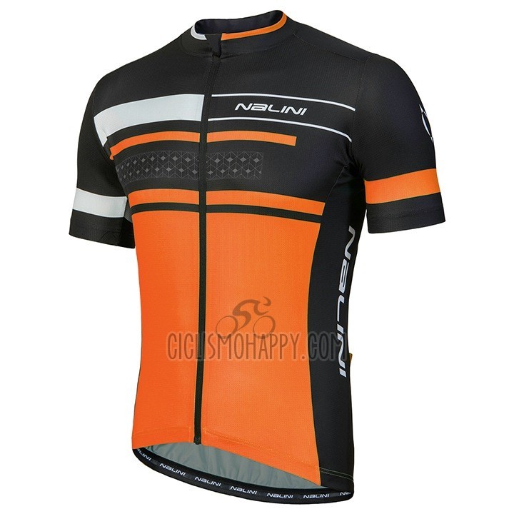 Nalini Fatica Cycling Jersey Bib Short 2018 Men Short Sleeve Orange