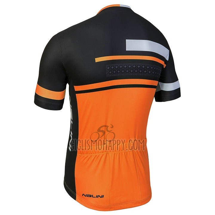 Nalini Fatica Cycling Jersey Bib Short 2018 Men Short Sleeve Orange