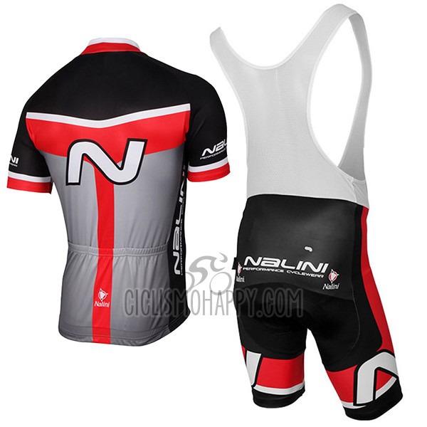 Nalini Navision Cycling Jersey Bib Short 2017 Men Short Sleeve Black and Gray