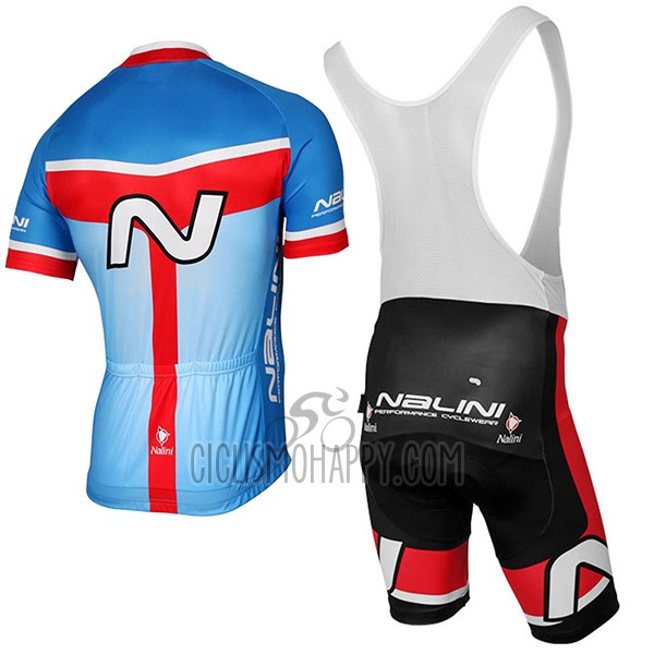 Nalini Navision Cycling Jersey Bib Short 2017 Men Short Sleeve Sky Blue