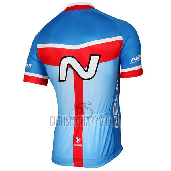 Nalini Navision Cycling Jersey Bib Short 2017 Men Short Sleeve Sky Blue
