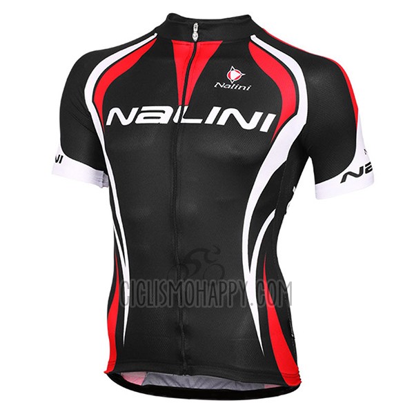 Nalini Predazzo Cycling Jersey Bib Short 2017 Men Short Sleeve Black and Red