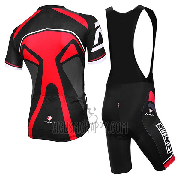 Nalini Salorno Cycling Jersey Bib Short 2017 Men Short Sleeve Black and Red