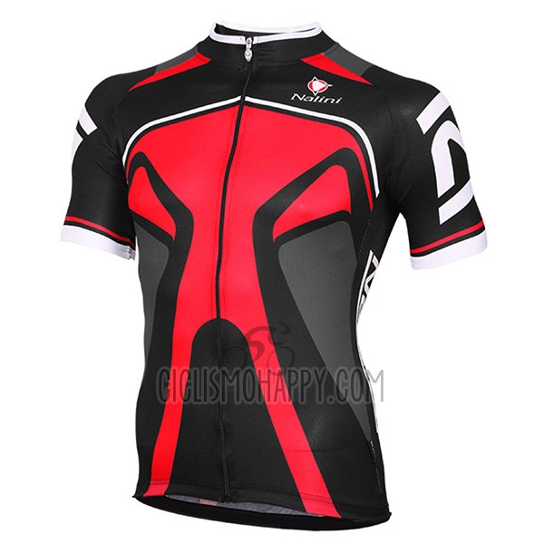 Nalini Salorno Cycling Jersey Bib Short 2017 Men Short Sleeve Black and Red