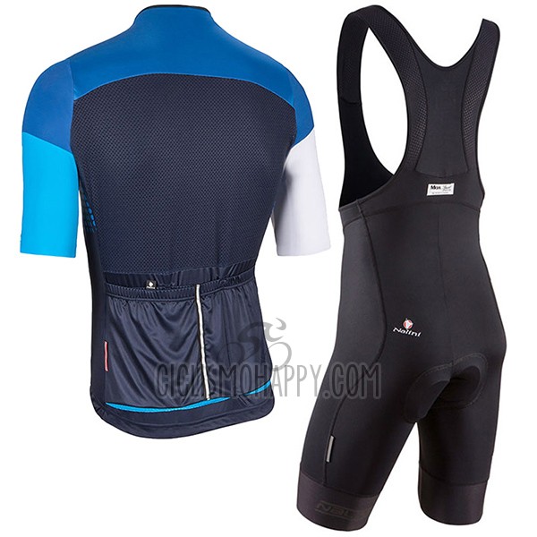 Nalini Velodromo Cycling Jersey Bib Short 2017 Men Short Sleeve Blue
